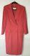 Ladies Vintage Red Mondi / Escada Pure New Wool Double Breasted Coat Size 8