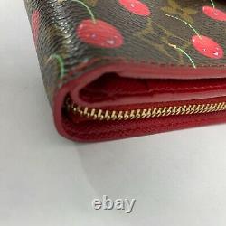 Louis Vuitton Cherry Takashi Murakami Compact Wallet Red, Vintage Excellent