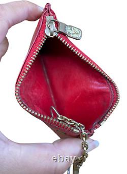Louis Vuitton Vintage Item Red Epi Leather Cles Key Pouch Zip Pouch