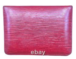 Louis Vuitton Vintage Red Epi Leather Bifold Card ID Wallet