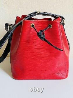 Louis vuitton Vintage Noe Petit red epic leather bucket bag