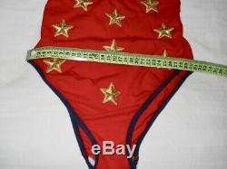 MOSCHINO MARE VINTAGE 90S ITALIAN SWIMSUIT RARE RED STAR Bodysuit One piece 42