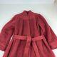 Mar Lo Capital Garment Company Red Full Length Wool Coat Vintage Xs/small