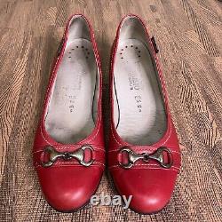 Mephisto Vintage Red Horsebit Low Pumps Heeled Shoes Women's Size 9