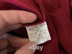 Moschino Jeans Top Long Sleeve Shirt Red Vintage 1999 Millennium Made in Italy