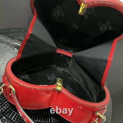Moschino Vintage Red Patent Leather Heart Bag The Nanny Fran