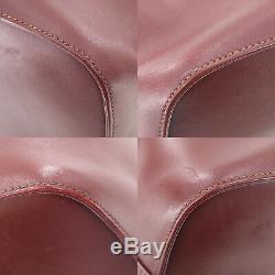 Must de Cartier Must Line Shoulder Bag Bordeaux Leather Vintage Auth #ZZ286 O
