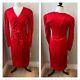 Nolan Miller Dynasty Collection 1980s Vintage Red Dress Womens 6