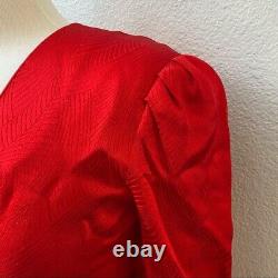 NOLAN MILLER Dynasty Collection 1980s vintage red dress womens 6