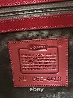 New Coach Vintage Madison Sutton Red Satchel Crossbody Bag Italy 4410 Rare