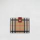 New Genuine Burberry Small Vintage Check And Leather Folding Wallet Crimson