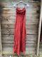 Night Way Womens Size 8 Dress Red Polyester Vampire Gothic Long Gown Vintage 90s