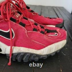 Nike Air Vintage Red Canvas Shoes Women's 9 Trainers Athletic Casual 90s Y2K