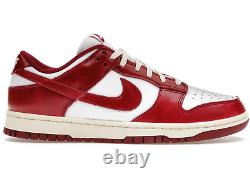 Nike Dunk Low PRM Vintage Team Red Sneakers FJ4555 100 Womens Size 6.5