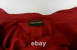 Osgood Smuk Dark Red Coat Cape Collared Wool Blend Wide Sleeves Vintage