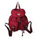 Prada Small Red Nylon Vela Backpack Vintage W Leather Trim Handbag