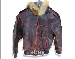 PellePelle vintage leagher jacket with fox fur Hood Marc Buchanan