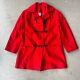 Pendleton Women's Vintage Knockabouts 100% Wool Red Coat Made In Usa