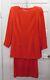 Pierre Balmain Paris Vintage Red Gold Charm Jacket Skirt Suit Sz 6