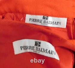 Pierre Balmain Paris Vintage Red Gold Charm Jacket Skirt Suit sz 6