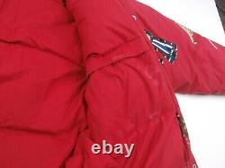 Polo Ralph Lauren Down Jacket Equestrian Horses Puffer Ski Coat Med Vintage Red