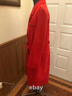 RARE 50'S HELGA RED ULTRA-SUEDE EUC Vintage COAT WITH BELT WOMEN M