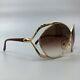 Rare Christian Dior Ladies 2056 Vintage Oversize Butterfly Gold & Red Sunglasses