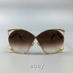 RARE Christian Dior Ladies 2056 Vintage Oversize Butterfly Gold & Red Sunglasses