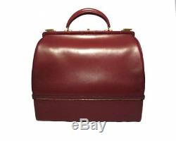 RARE Hermes Vintage Red Rouge Sac Mallette Leather Handbag Doctor Bag