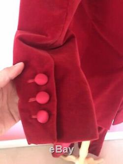 RARE VINTAGE 1996 ICONIC TOM FORD for GUCCI RED VELVET TUXEDO SUIT VOGUE
