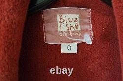 RARE VTG Blue Fish Coat Signed by Jennifer Barclay Sz. 0, Red