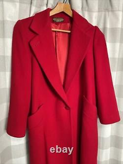 RARE! Vintage Tempo Europa by London Fog Made in USA Red 100% Wool Coat Size 8