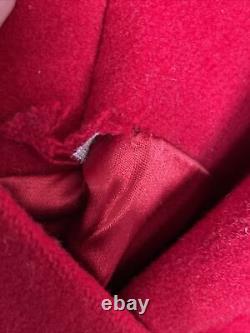 RARE! Vintage Tempo Europa by London Fog Made in USA Red 100% Wool Coat Size 8