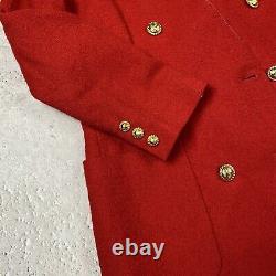 Rare Celine vintage red womens wool blazer jacket with pockets size 42