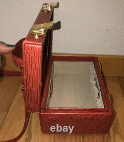 Rare FENDI Vintage Red Epi Leather Cosmetic Train Case Crossbody Bag ($2,750)