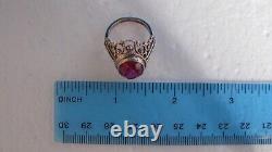 Rare Soviet Sterling Silver 925 Ring, Women's Jewelry Size 7.25