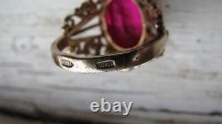Rare Soviet Sterling Silver 925 Ring, Women's Jewelry Size 7.25