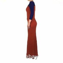 Rare Vintage 90s Jean Paul Gaultier Red and Blue Maxi Dress, BNWT. Size UK M
