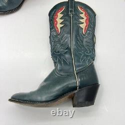 Rare Vintage Red White Blue Women's ACME Sz 6.5 M USA Made Patriotic Boots