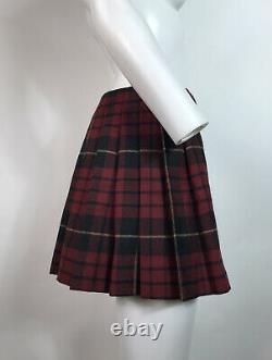 Rare Vtg Alexander McQueen McQ Red Tartan Mini Skirt XS