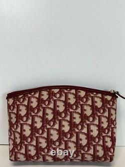 Rare Vtg Christian Dior by John Galliano Red Trotter Monogram Pouch Bag
