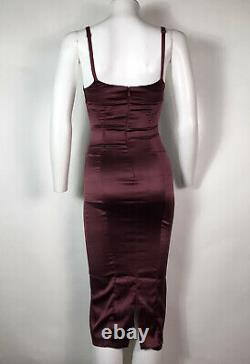 Rare Vtg Dolce & Gabbana D&G Burgundy Dress XS