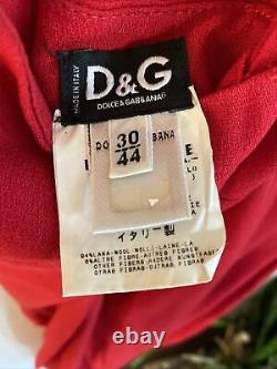 Rare Vtg Dolce & Gabbana D&G Red Dress Size 30/44