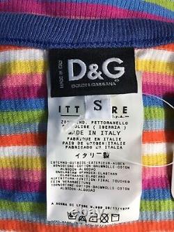 Rare Vtg Dolce & Gabbana Red Detergent Instructions Tank Top S