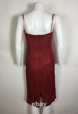 Rare Vtg Dolce & Gabbana Red Lace Corset Dress S 42