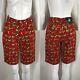 Rare Vtg Gianni Versace Jeans Signature 90s Red Heart Shorts S/m