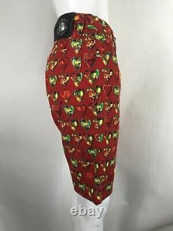 Rare Vtg Gianni Versace Jeans Signature 90s Red Heart Shorts S/M