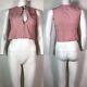Rare Vtg Gianni Versace Young Red Striped Medusa Button Zip Crop Top Xs