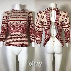 Rare Vtg Jean Paul Gaultier Red Backless Sweater M
