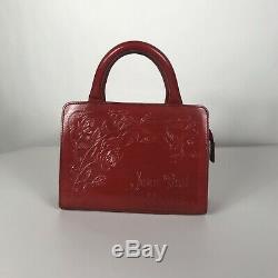 Rare Vtg Jean Paul Gaultier Red Embossed Bag